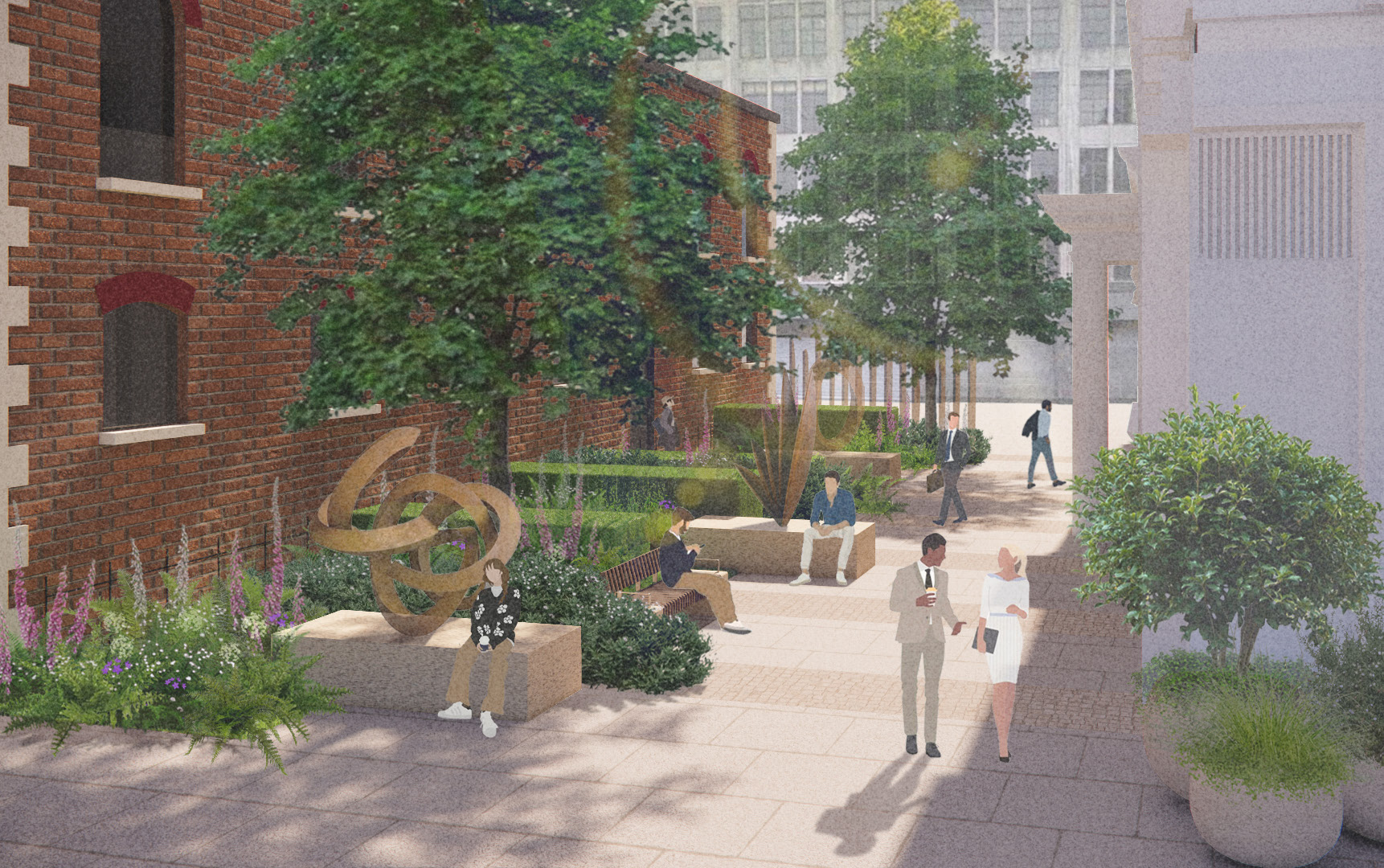 Indicative image of improved Chapel Place public realm